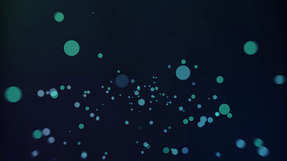 Convex circle speheres background animation light reveal 2 blue green HD img